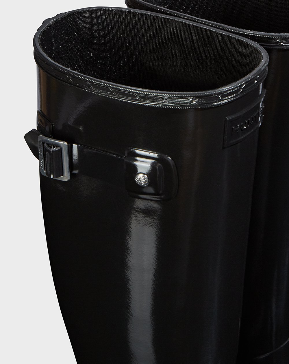 Hunter Original Refined Gloss Tall Rain Boots - Online Store Womens Black - TRXKPY417